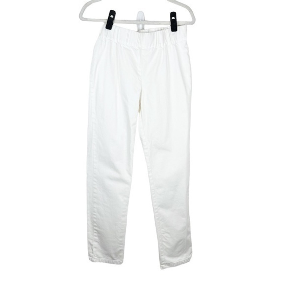 Soft Surroundings Metro Leggings White Pull on Pants Cotton Blend Size S